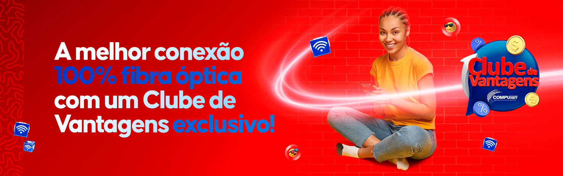 Banner Turbo Fibra Planos a Partir de 100,00 Provedor de Internet